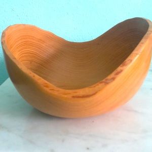 Carved & Signed wooden bowl